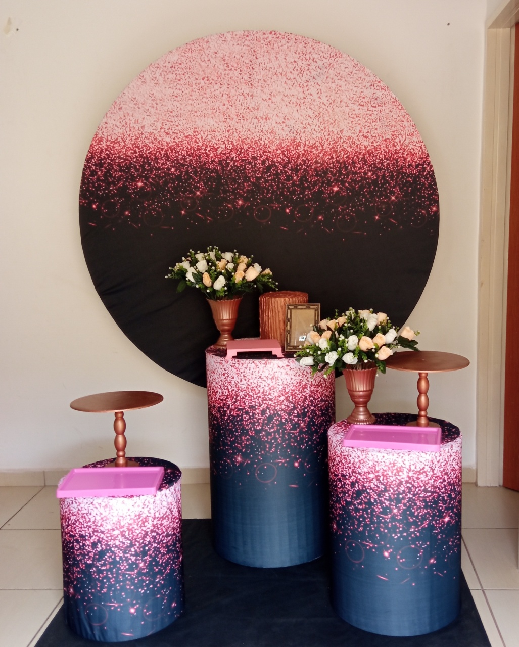 Glitter Preto E Rosa Combo 2 - Espelhomagicopeguemonte