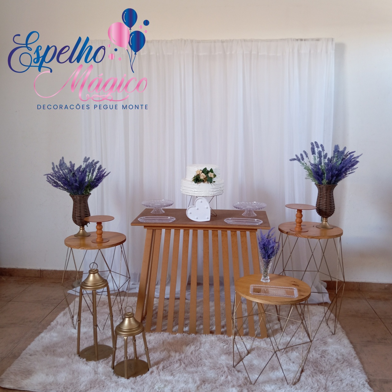 Decoração Casamento Lavanda Rustico - Espelhomagicopeguemonte