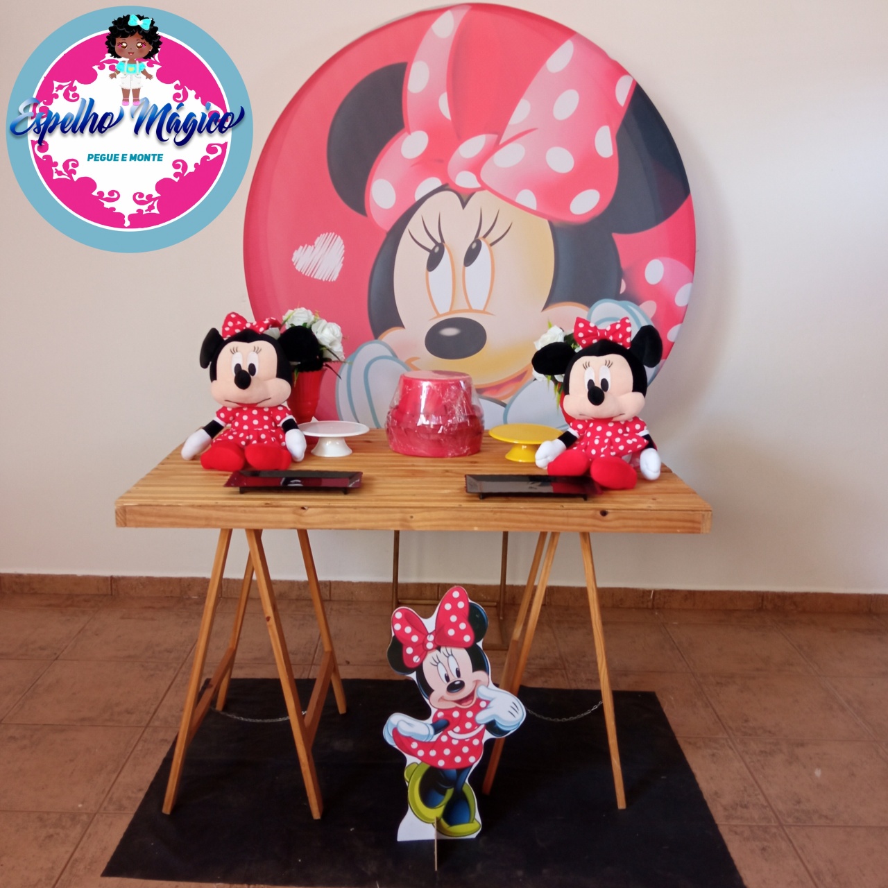 Minnie Vermelha  Combo 3  - Espelhomagicopeguemonte