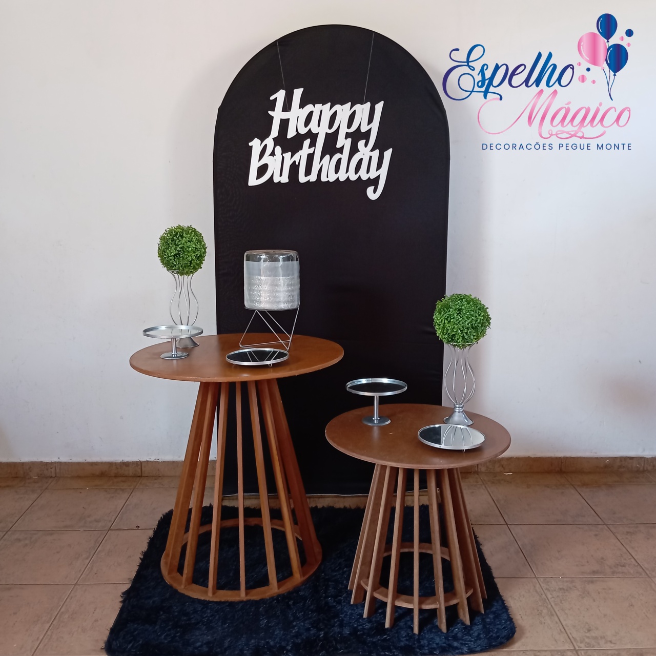 Decoração  Preta - Espelhomagicopeguemonte