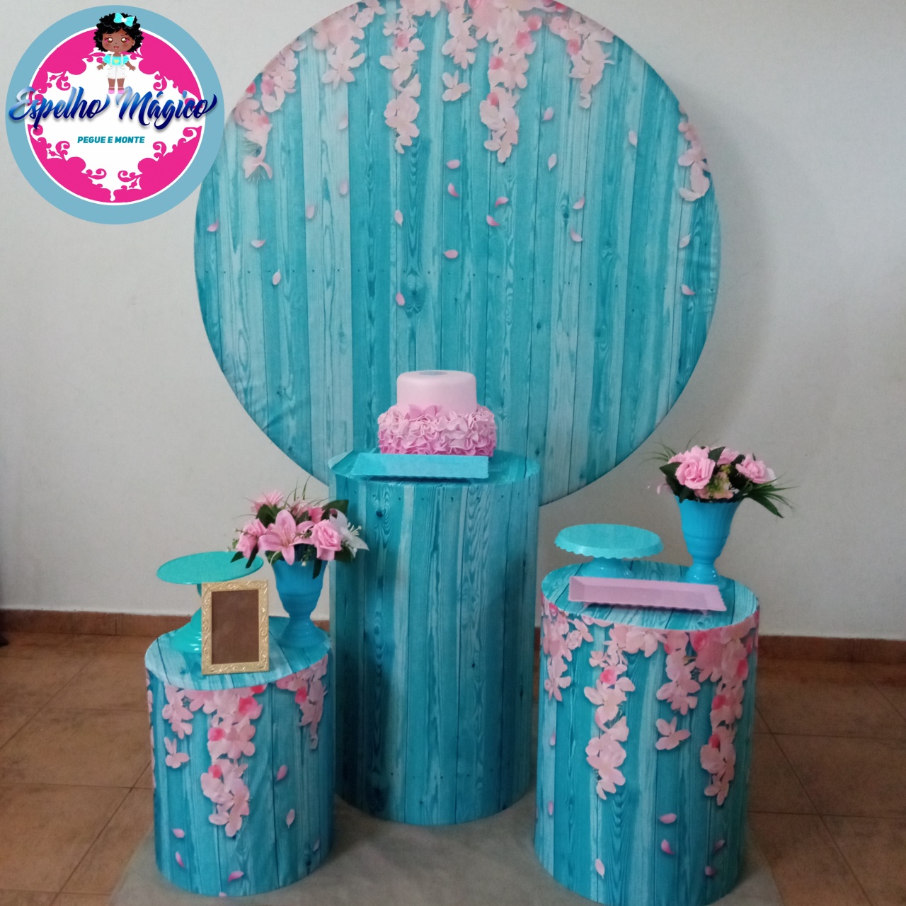 Floral Azul Combo 2 - Espelhomagicopeguemonte