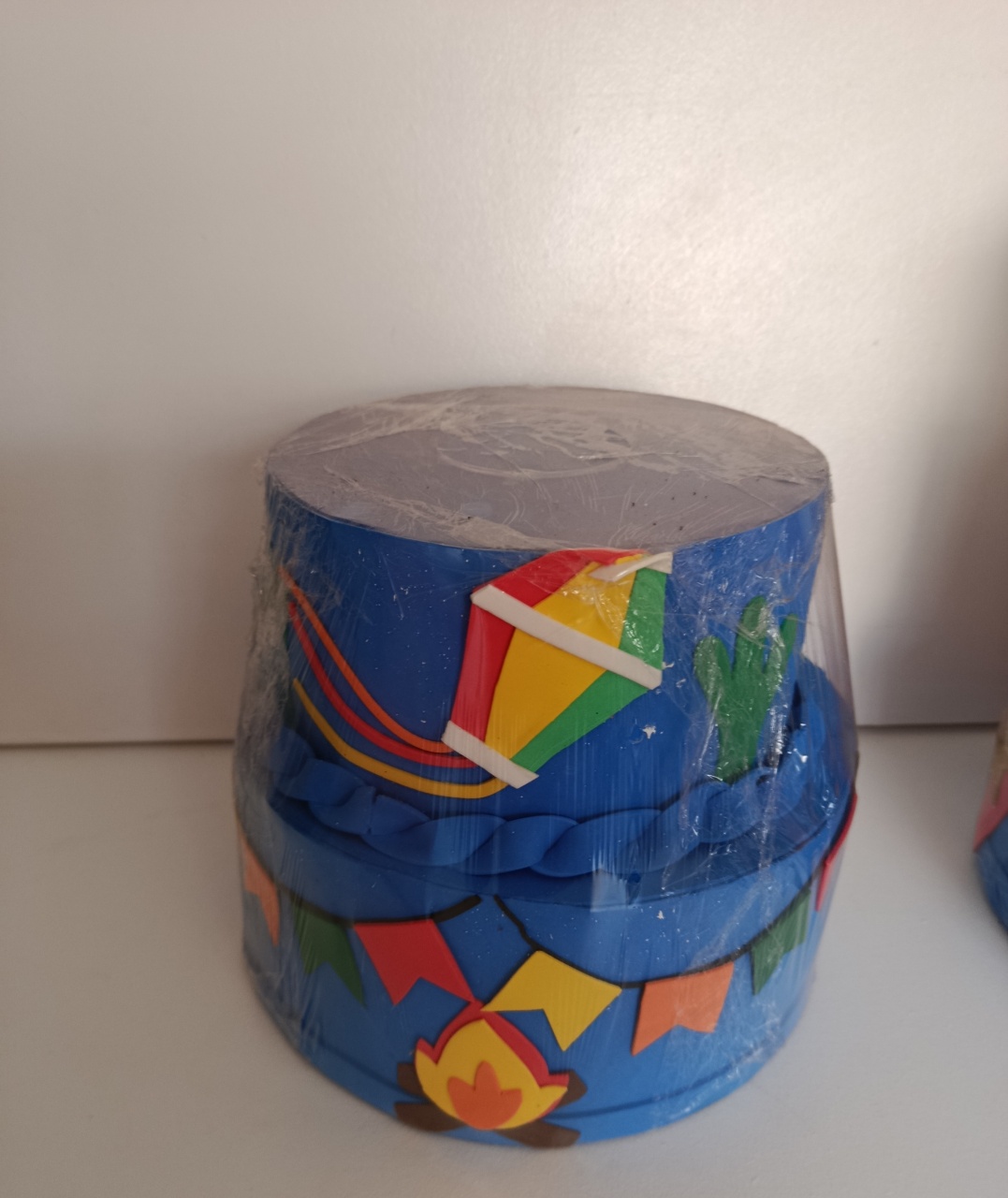 Bolo Fake  Azul Arraia - Espelhomagicopeguemonte