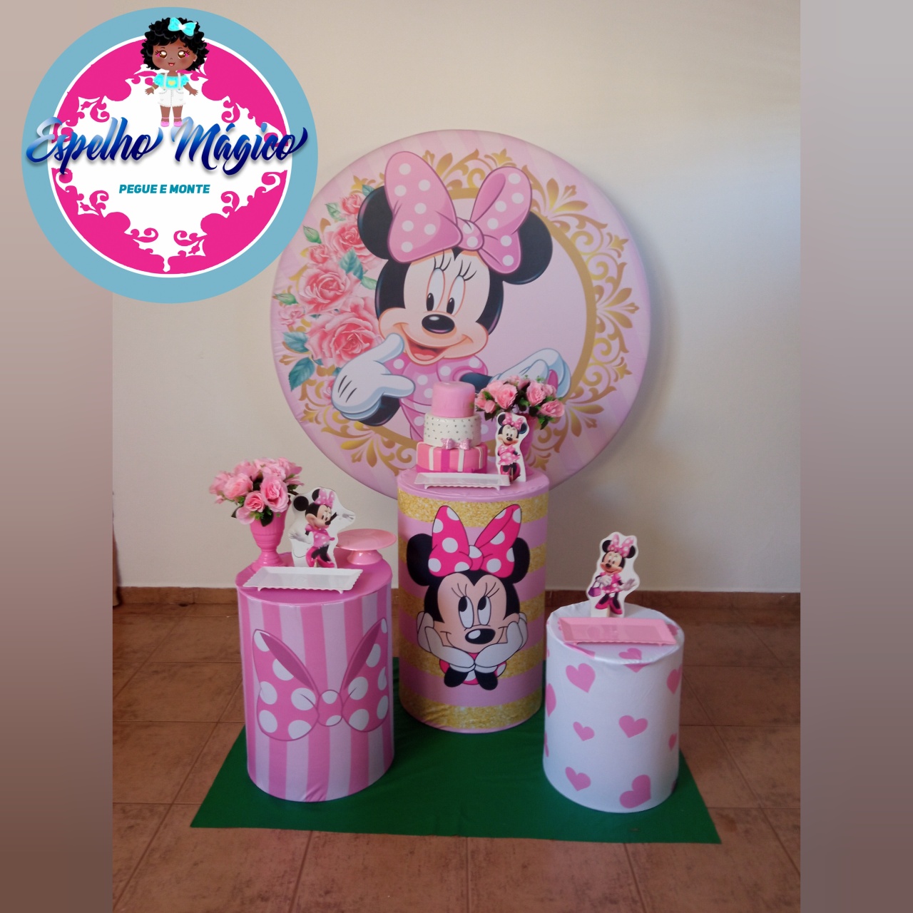  Minnie Rosa  Combo 2 - Espelhomagicopeguemonte