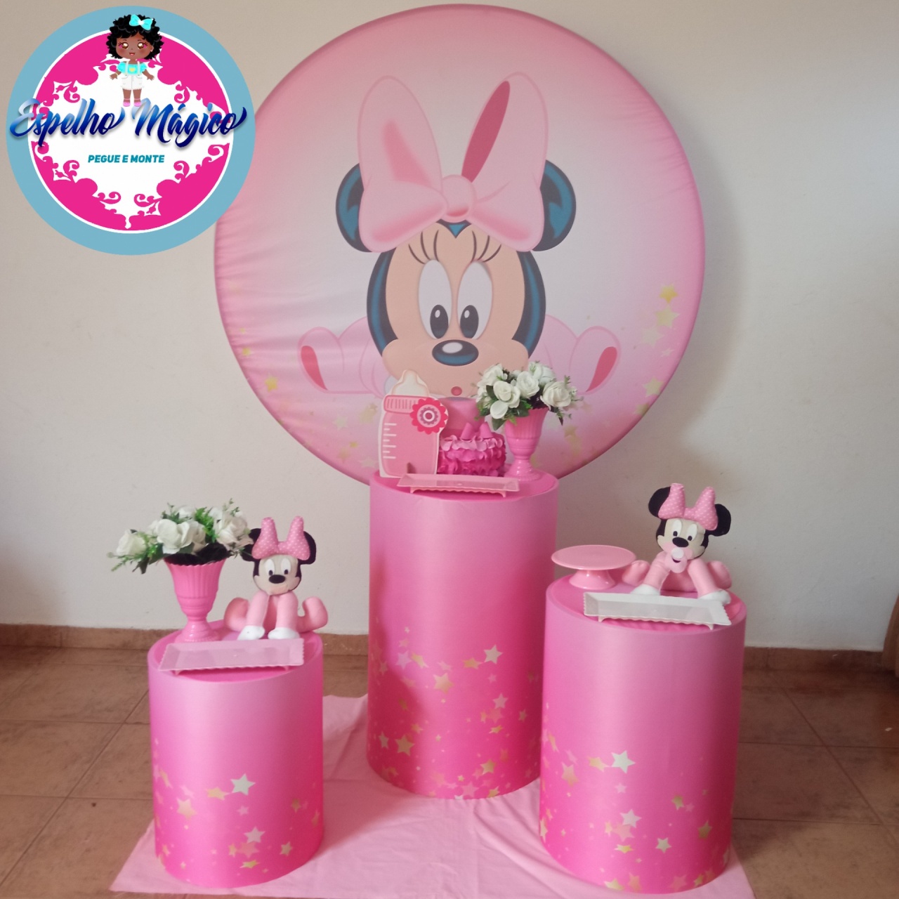  Minnie Rosa Baby Combo 2 - Espelhomagicopeguemonte