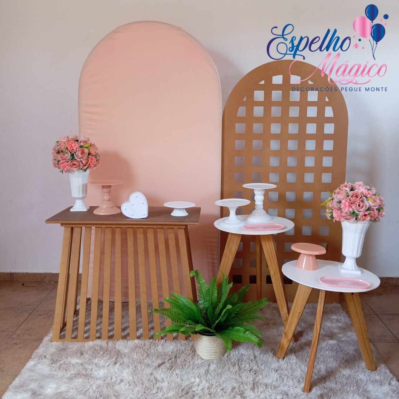 Decoração Laranja Candy Rustica - Espelhomagicopeguemonte