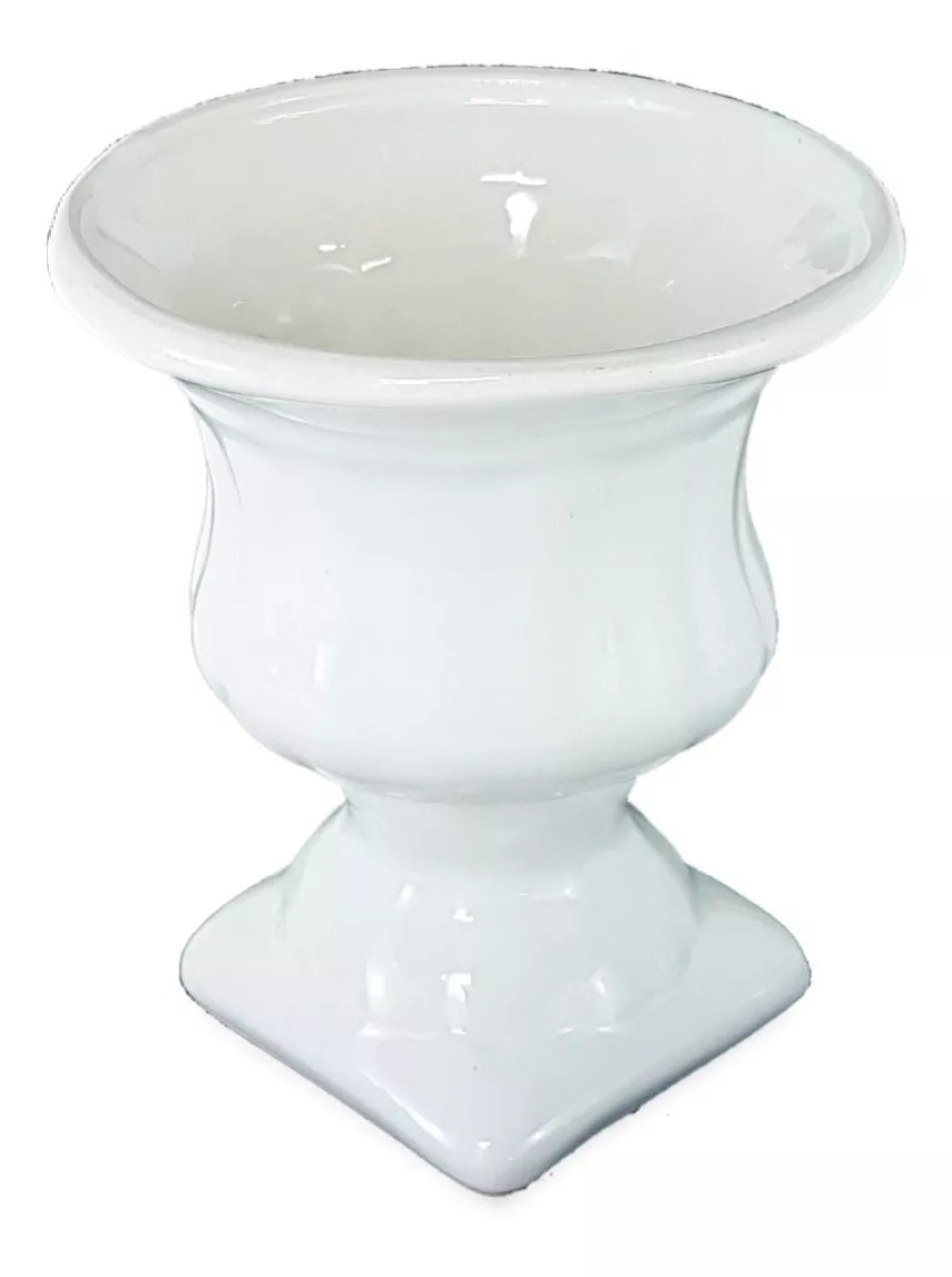 Vaso P Ceramica Branco - Espelhomagicopeguemonte