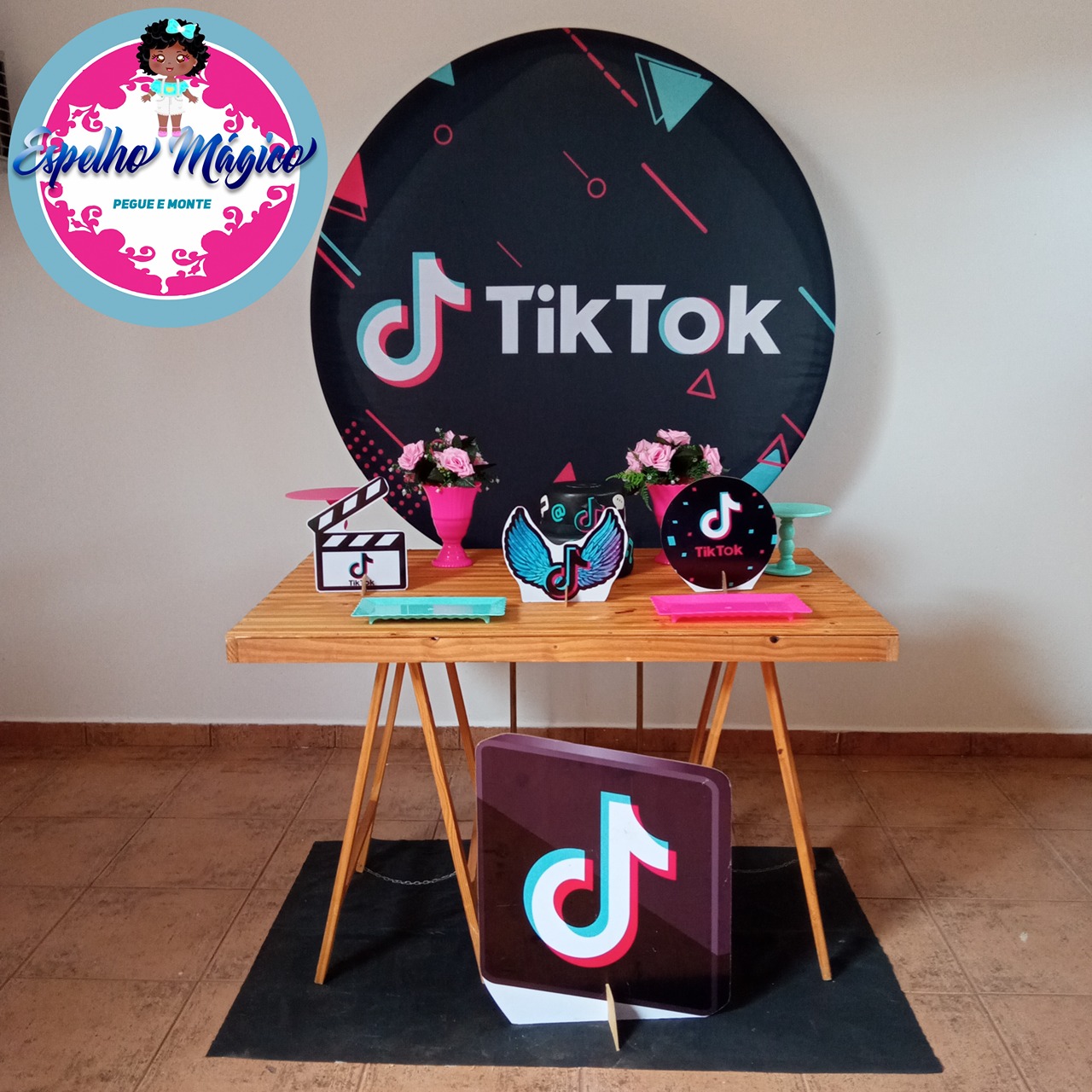  Tik  Tok Preto Combo 3 - Espelhomagicopeguemonte