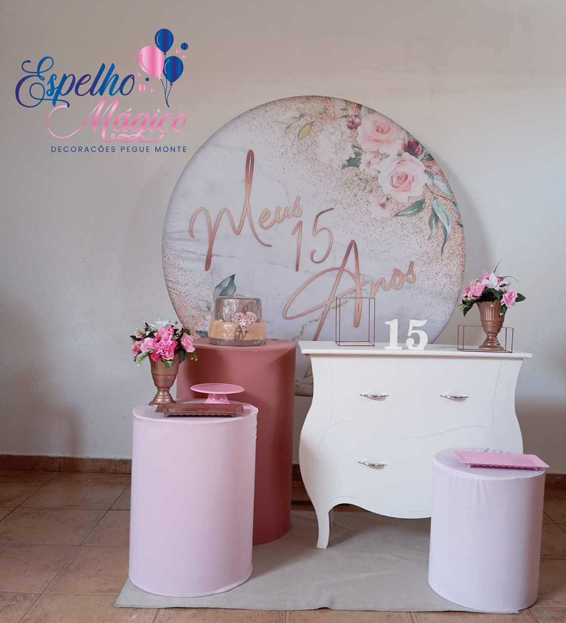 Meus 15 Anos Rose  Combo 1 - Espelhomagicopeguemonte