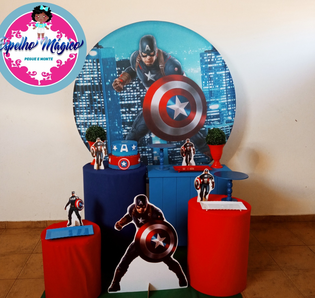 Capitão America  Combo 1 - Espelhomagicopeguemonte