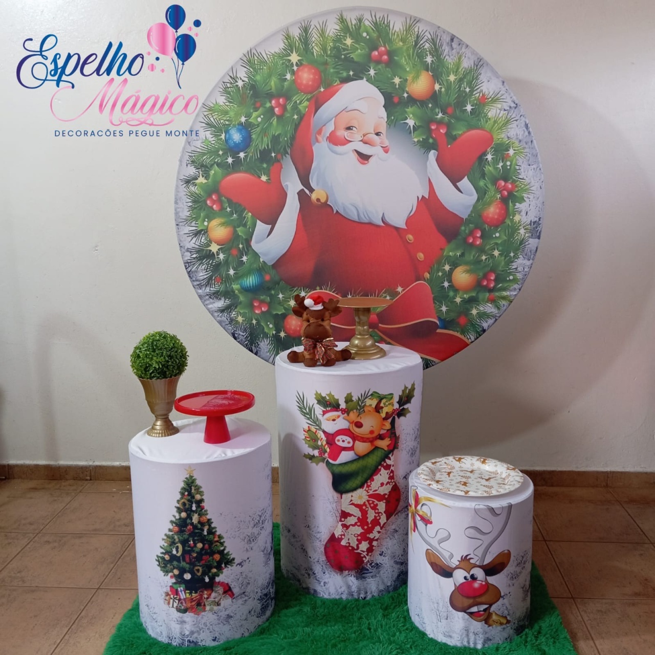 Natal Papai Noel Combo  - Espelhomagicopeguemonte