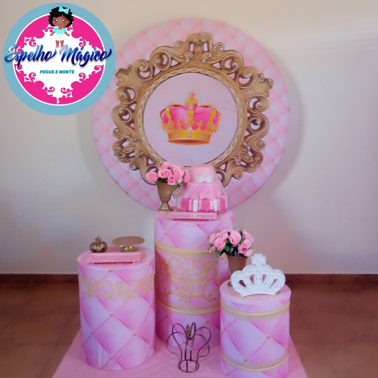 Coroa Rosa Combo 2 - Espelhomagicopeguemonte