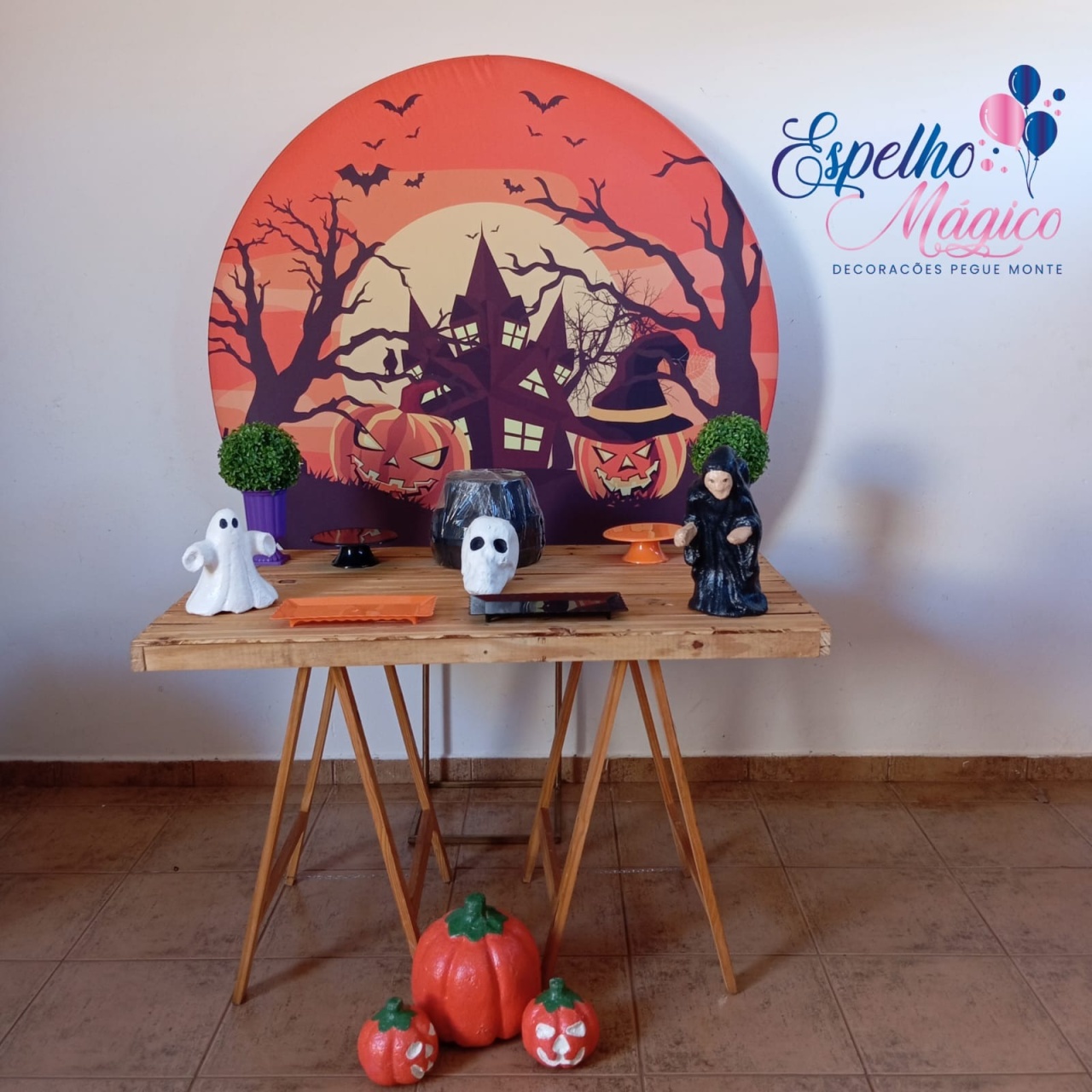Haloweem  Laranja Combo 3 - Espelhomagicopeguemonte
