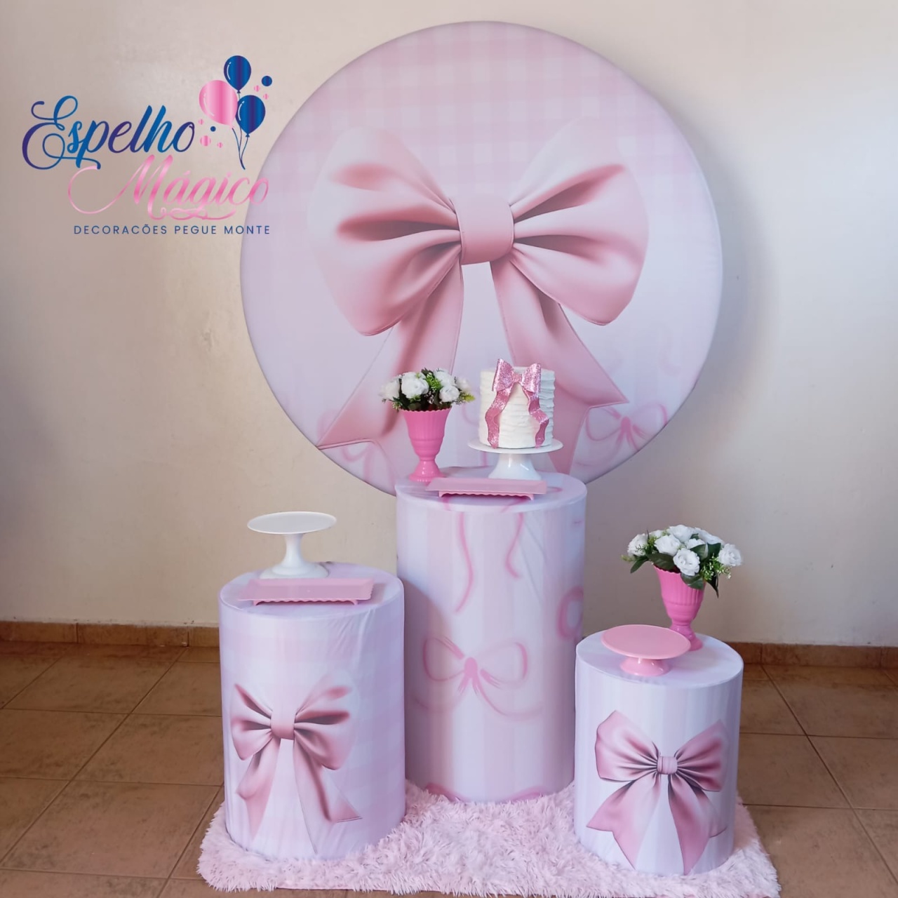 Laço Rosa Combo 2 - Espelhomagicopeguemonte