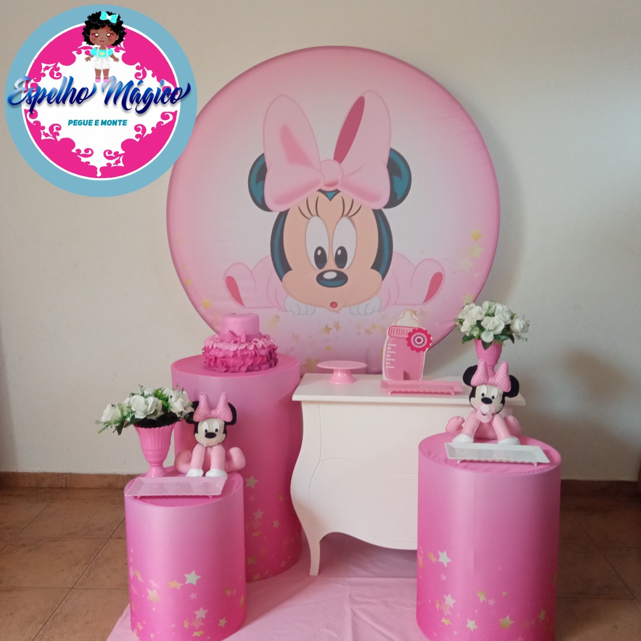  Minnie Rosa Baby Combo 1  - Espelhomagicopeguemonte