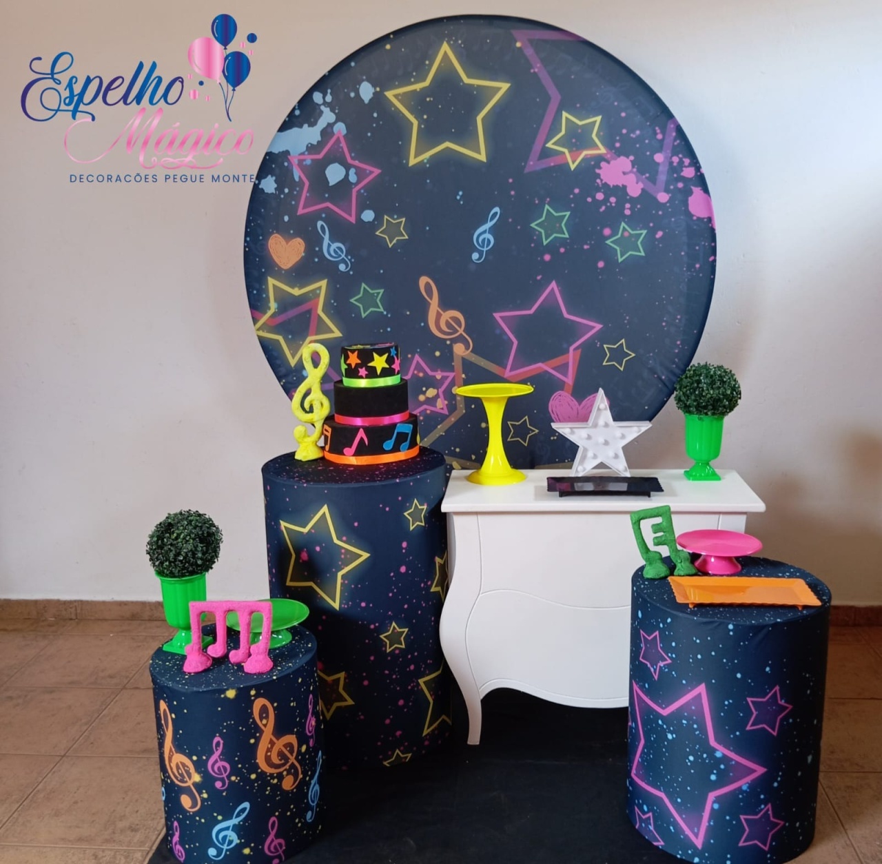  Neon Estrela Combo 1 - Espelhomagicopeguemonte