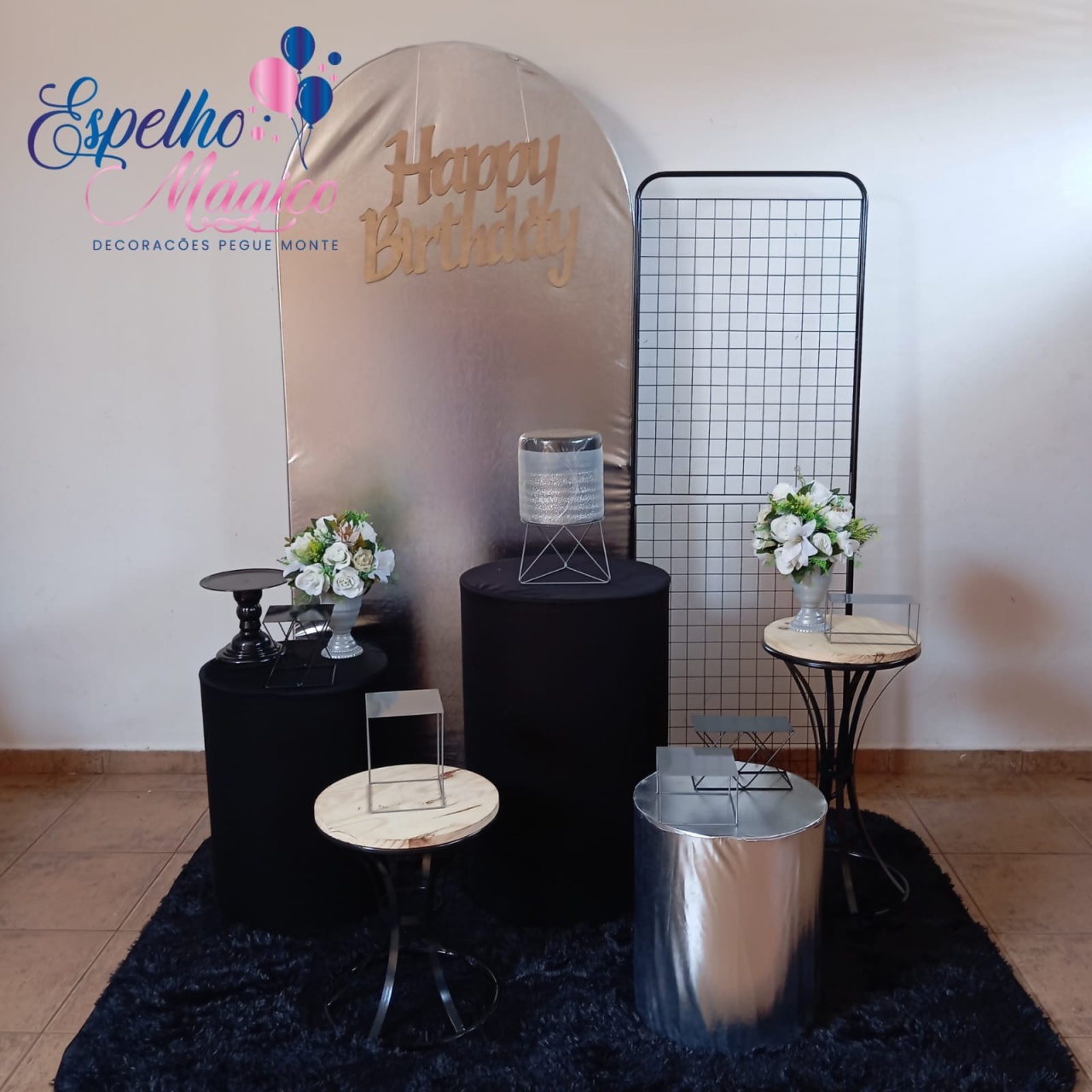 Decoração Prata  - Espelhomagicopeguemonte