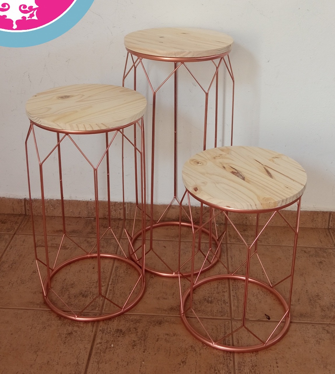  Trio Mesa Faber Rose - Espelhomagicopeguemonte