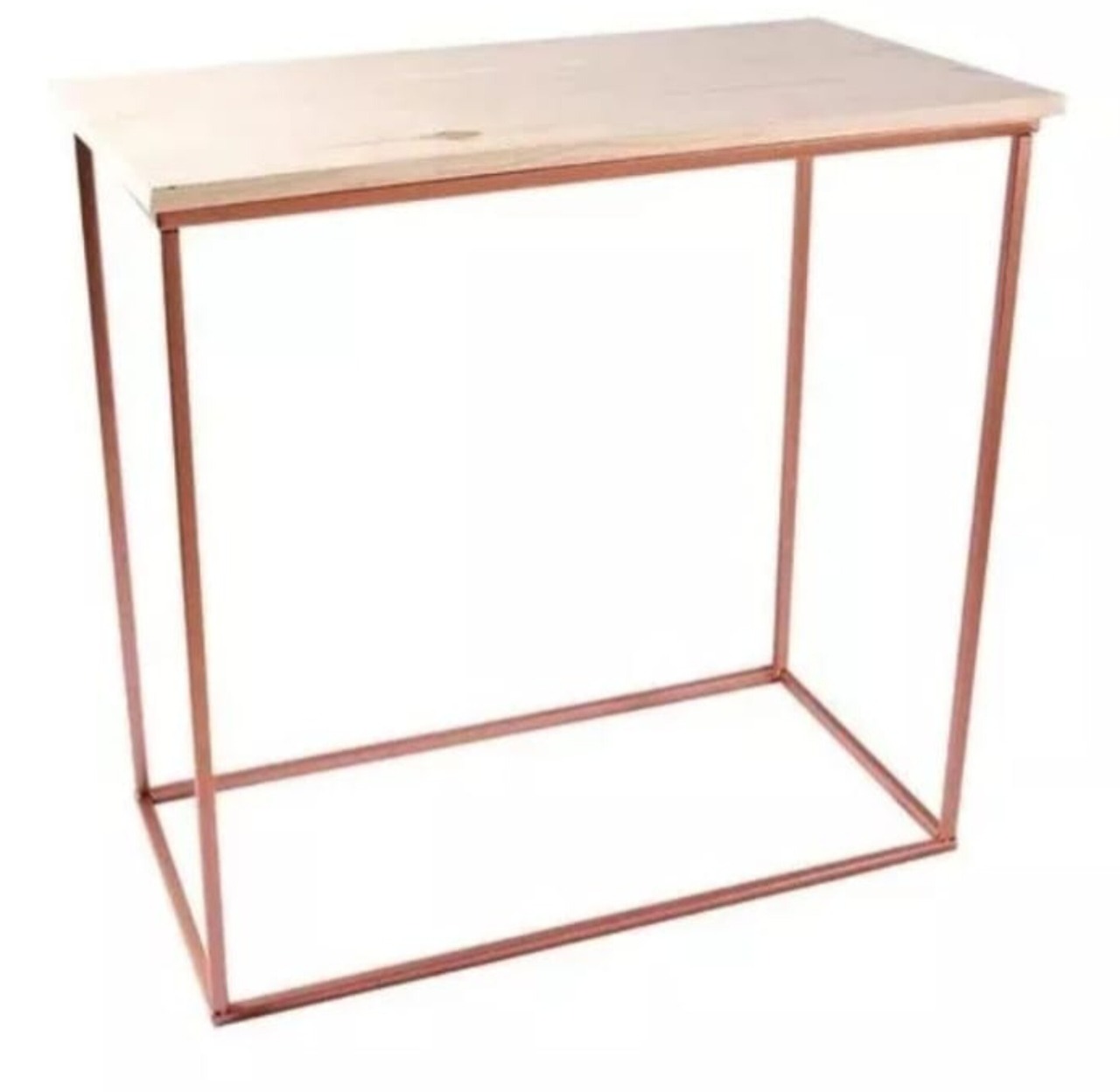 Mesa Cubo de Ferro Rose  - Espelhomagicopeguemonte