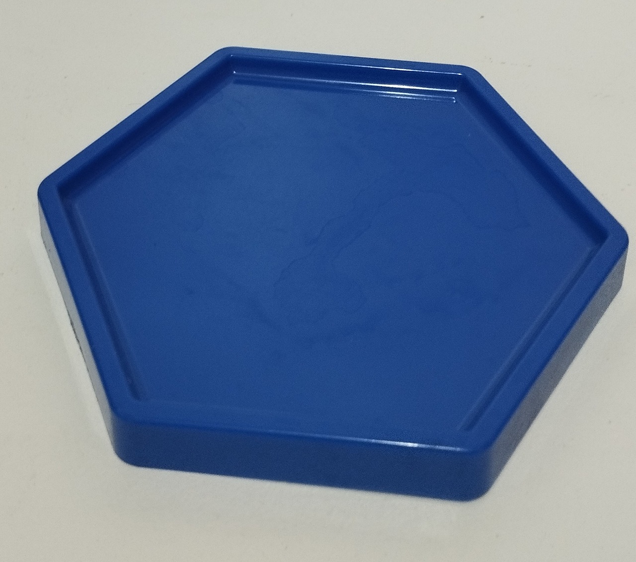 Bandeja Sextavada Azul  - Espelhomagicopeguemonte