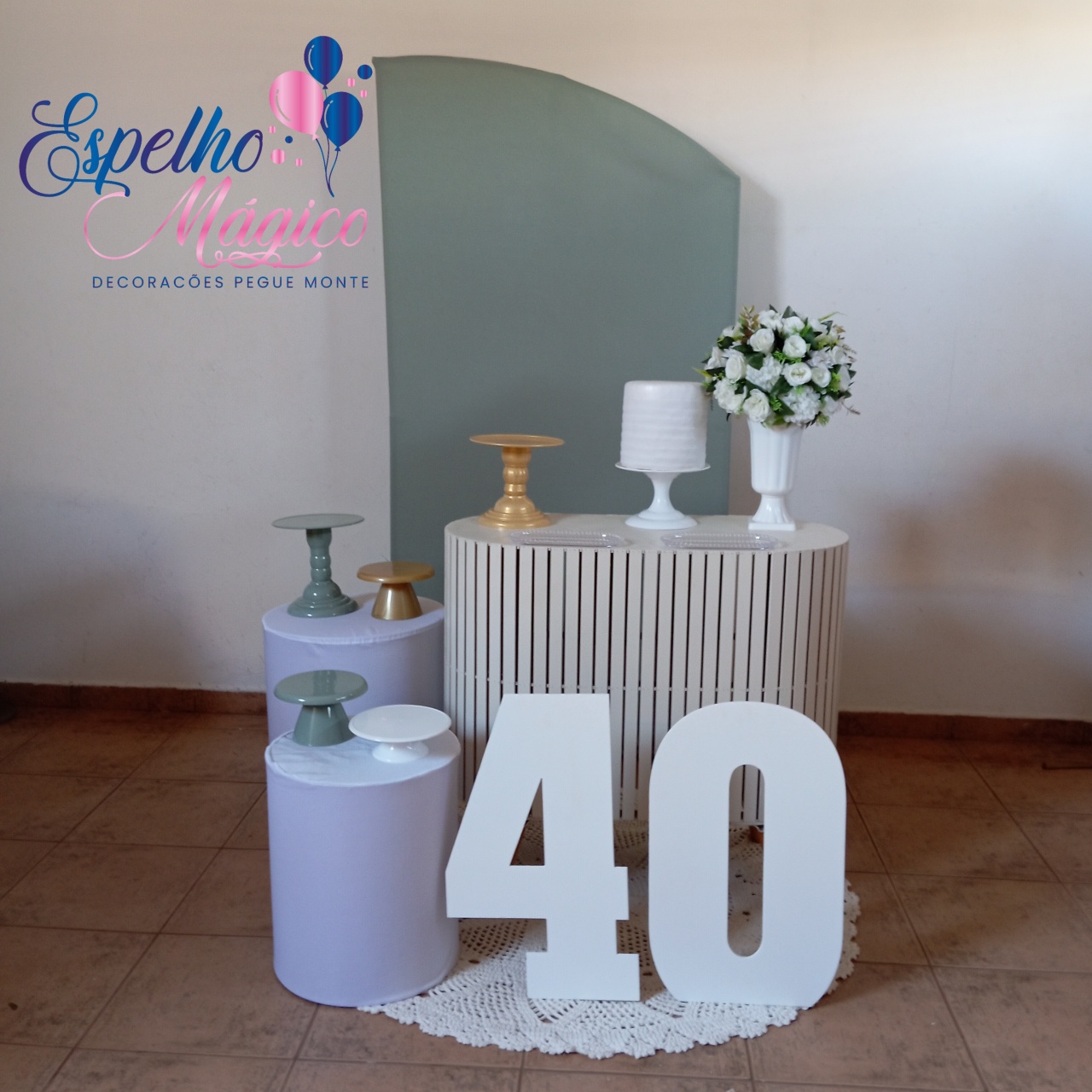 Decoração Verde Eucalipto  - Espelhomagicopeguemonte