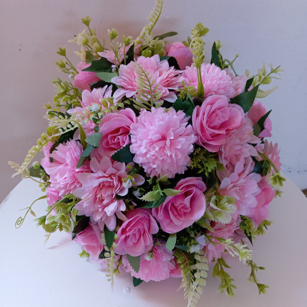 Arranjo de Flor Rosa Com Dalia G - Espelhomagicopeguemonte