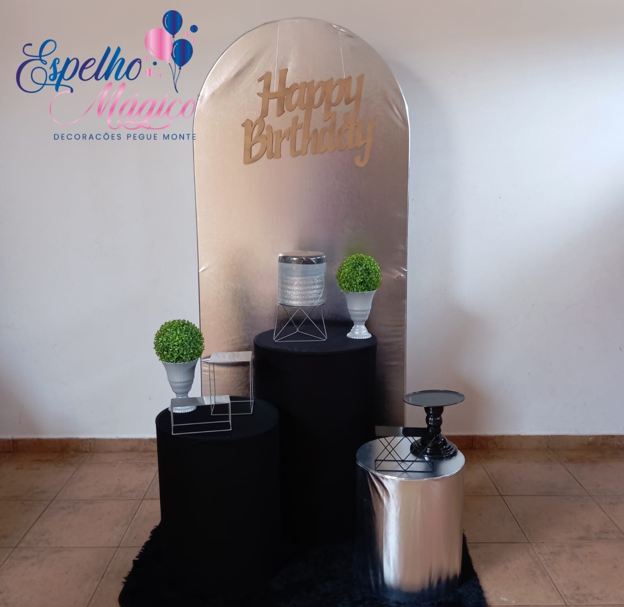 Decoração Prata - Espelhomagicopeguemonte