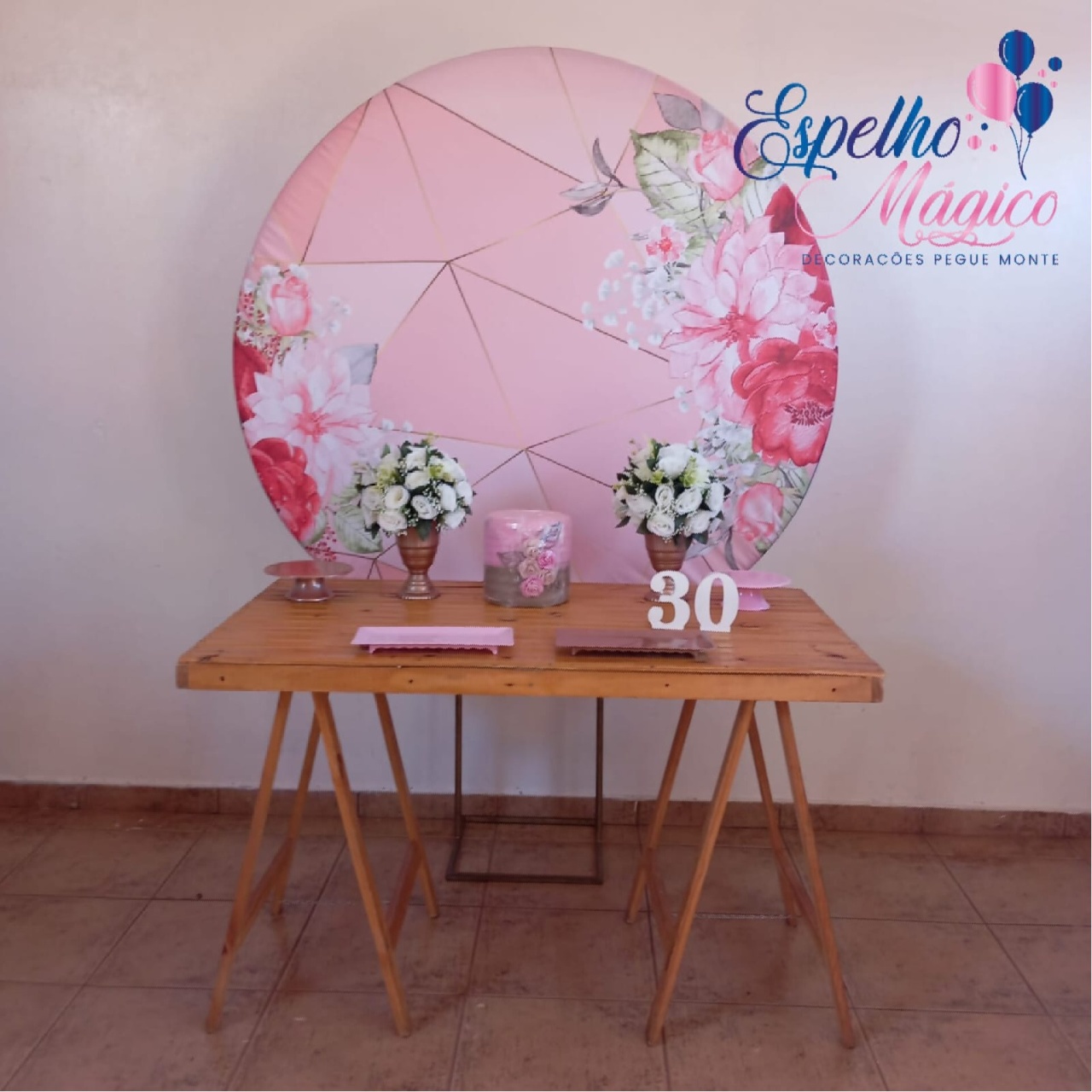 Floral Rosa  Geometrico Combo 3 - Espelhomagicopeguemonte