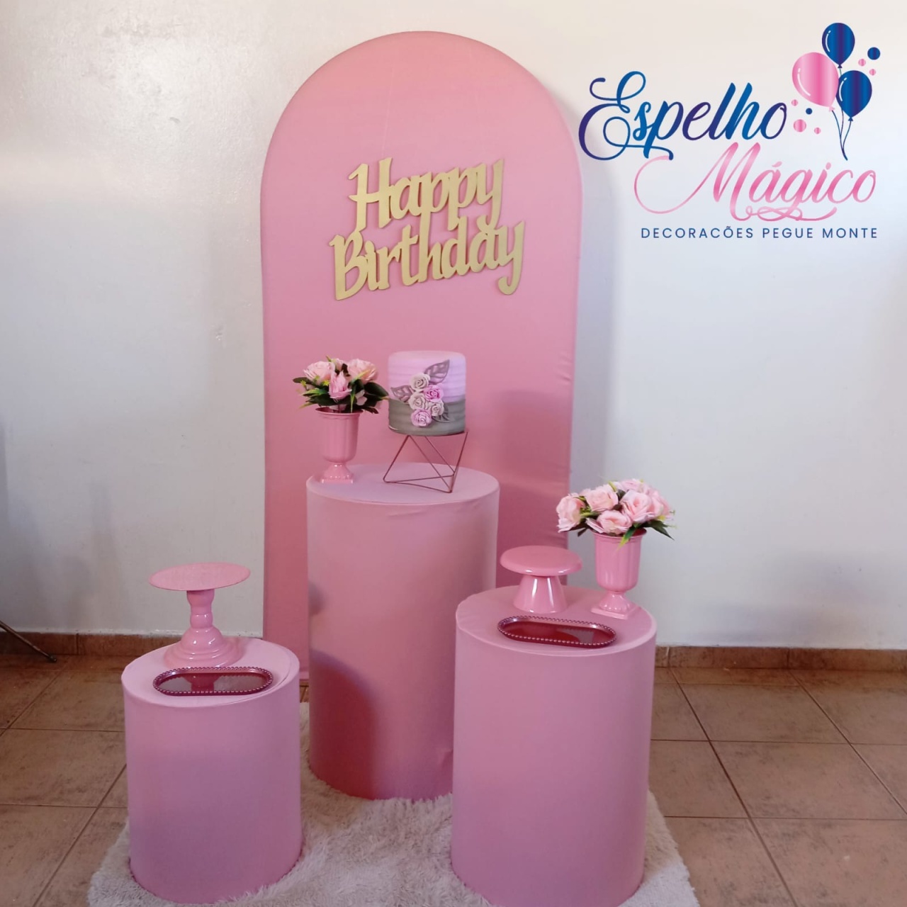 Decoração Rose  - Espelhomagicopeguemonte