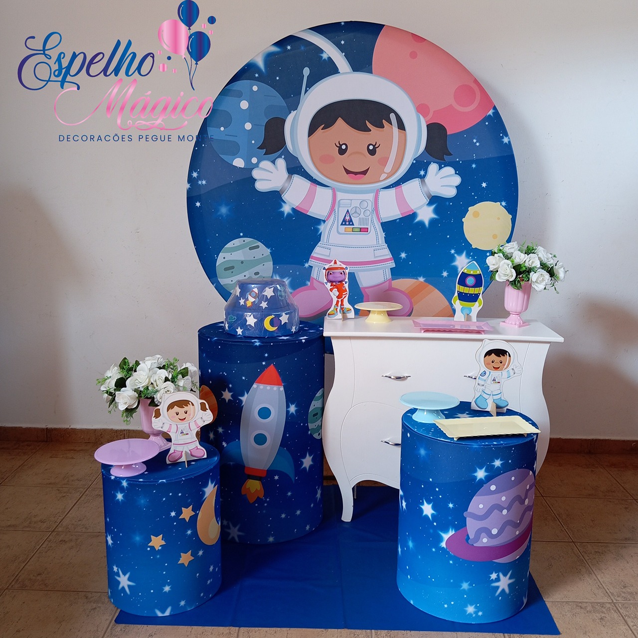  Astronauta Menina Combo 1 - Espelhomagicopeguemonte