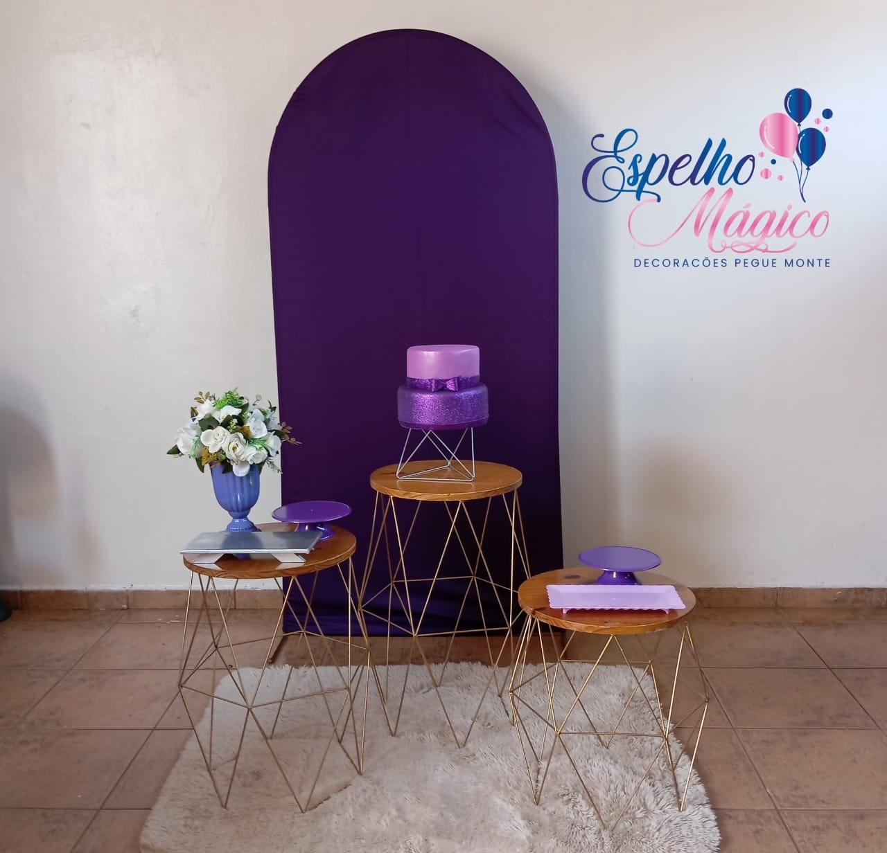  Decoração Roxo E Lilas Prata  - Espelhomagicopeguemonte
