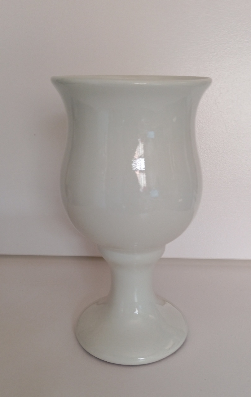 Vaso Branco G Ceramica - Espelhomagicopeguemonte