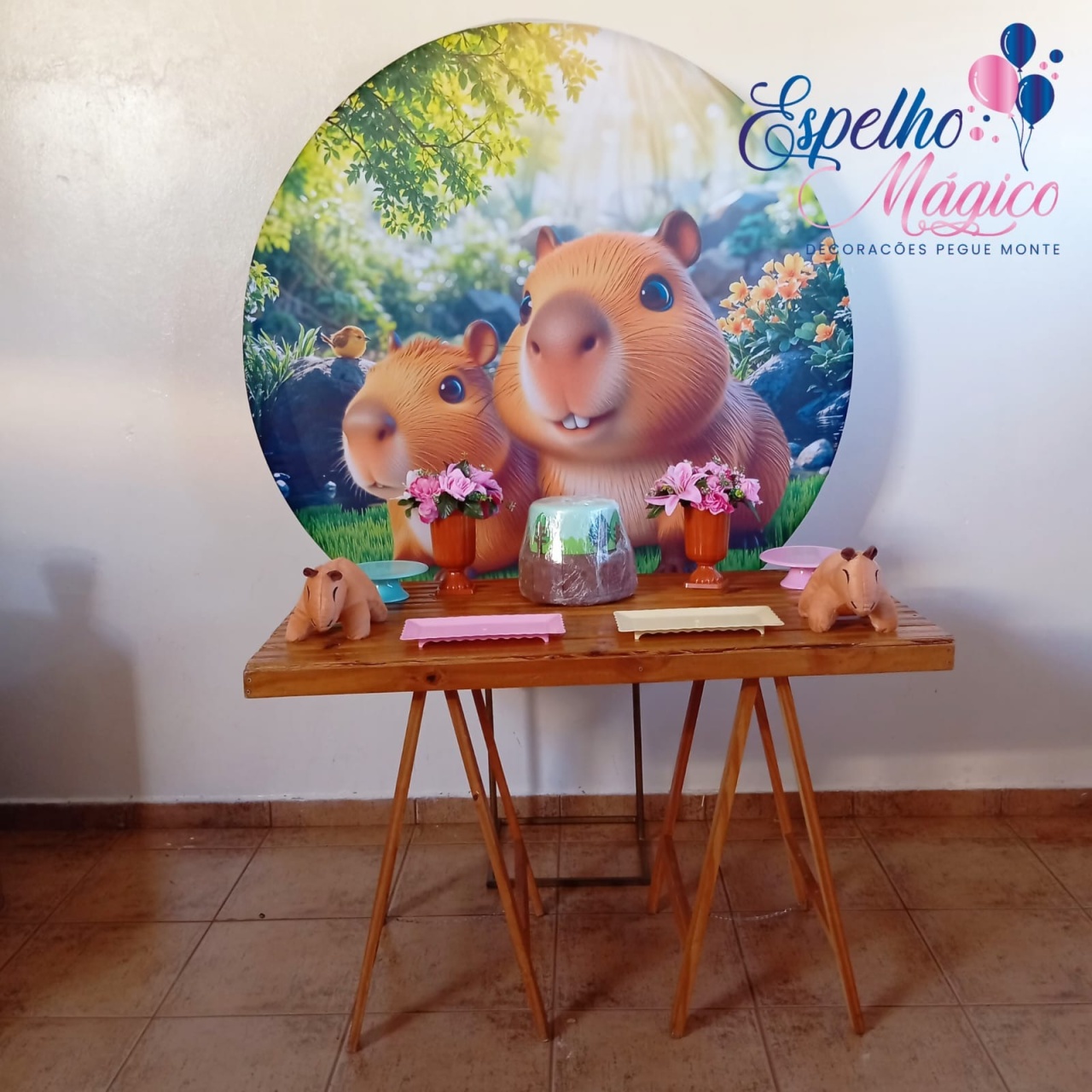 Capivara Menina Combo 3 - Espelhomagicopeguemonte