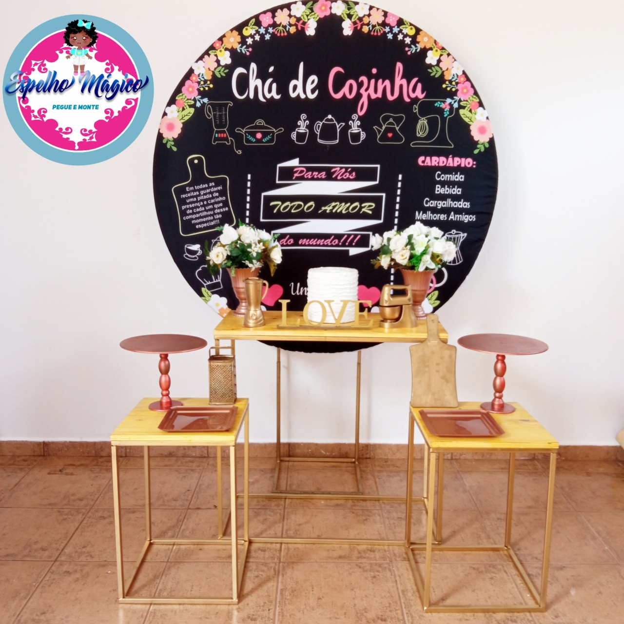 Decoração Chá de Cozinha - Espelhomagicopeguemonte