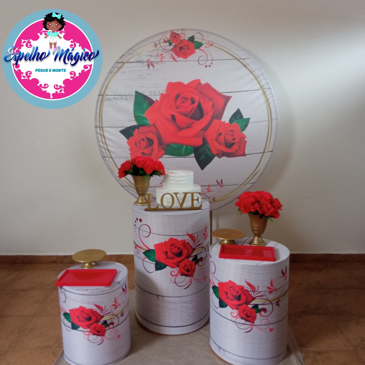 Rosa  Vermelha Combo 2 - Espelhomagicopeguemonte