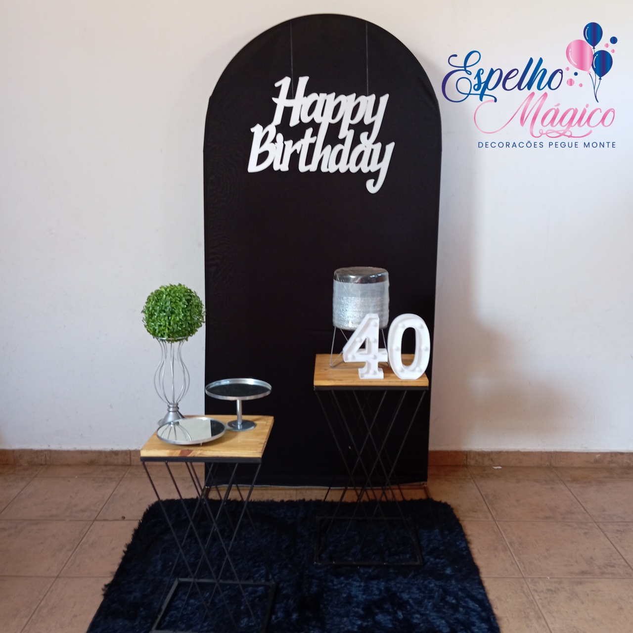 Decoração Preto E Prata - Espelhomagicopeguemonte