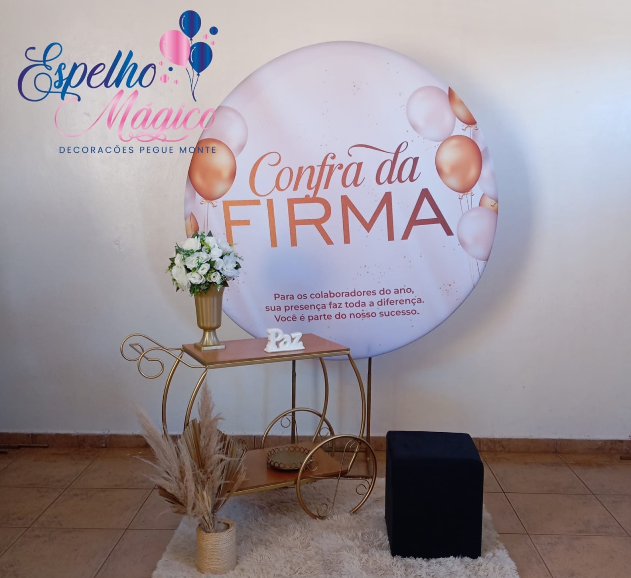 Confratenização  Dourado E Branco - Espelhomagicopeguemonte