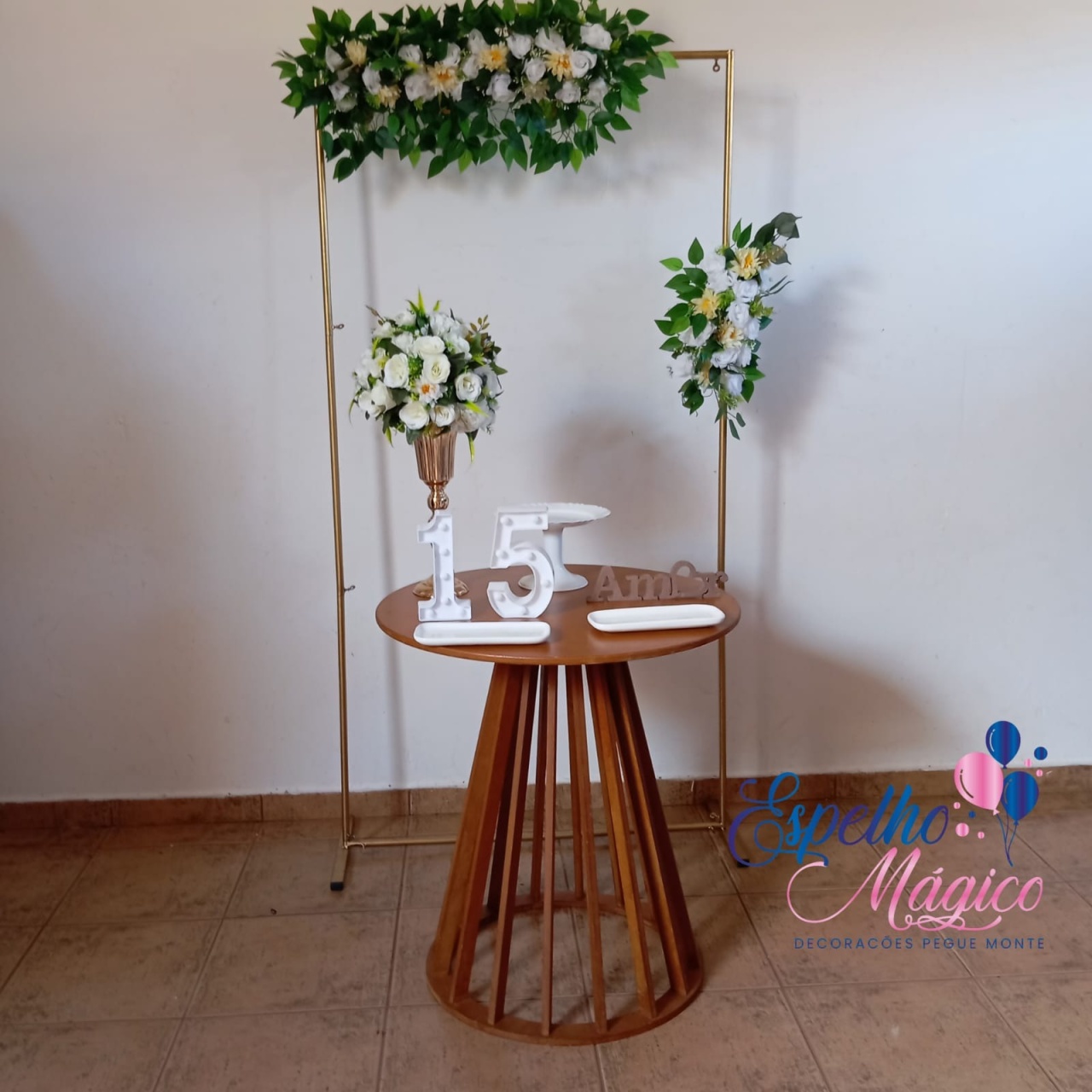 15 Anos Mesa Cone Ripada - Espelhomagicopeguemonte