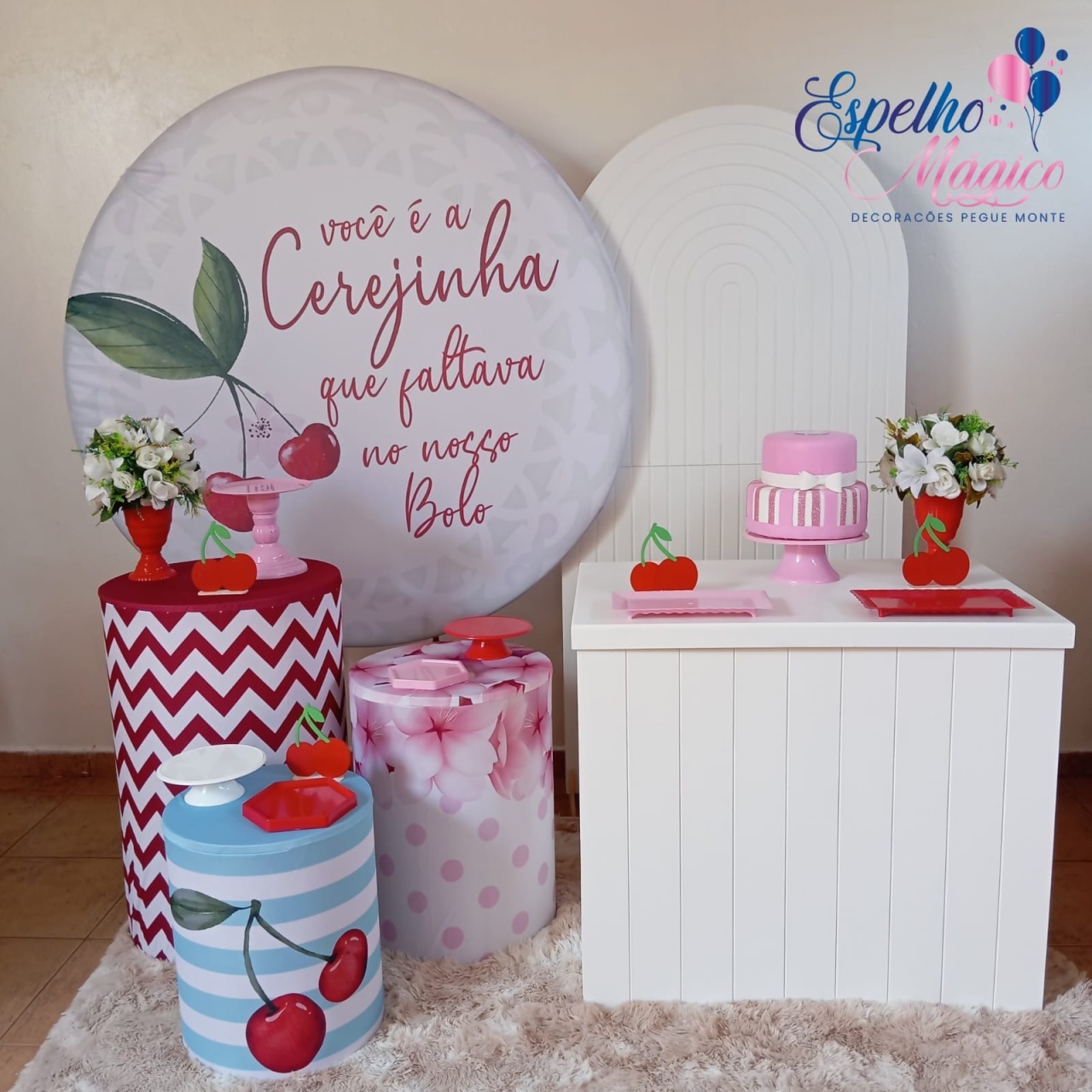 Decoração Cerejinha - Espelhomagicopeguemonte