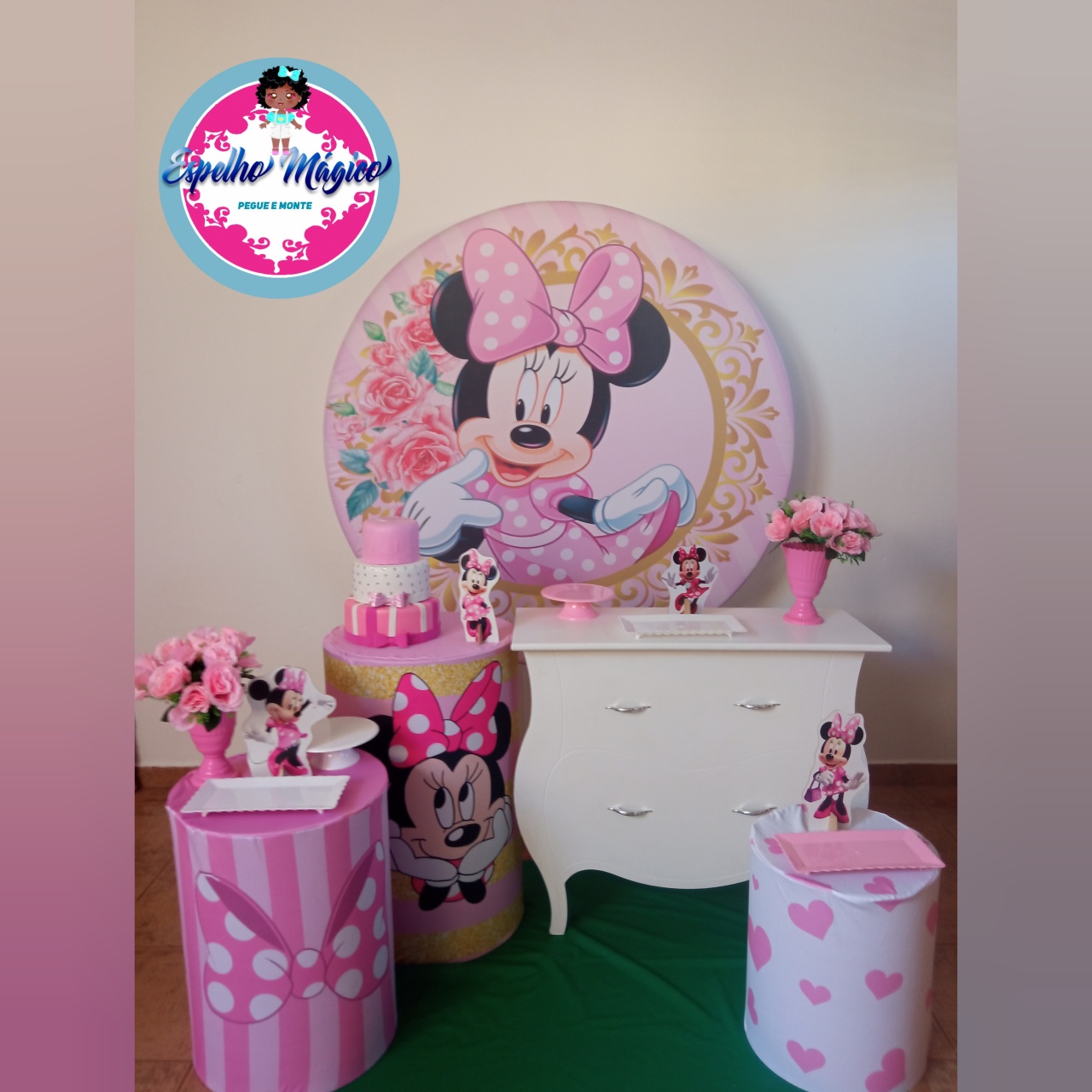  Minnie Rosa Combo 1 - Espelhomagicopeguemonte