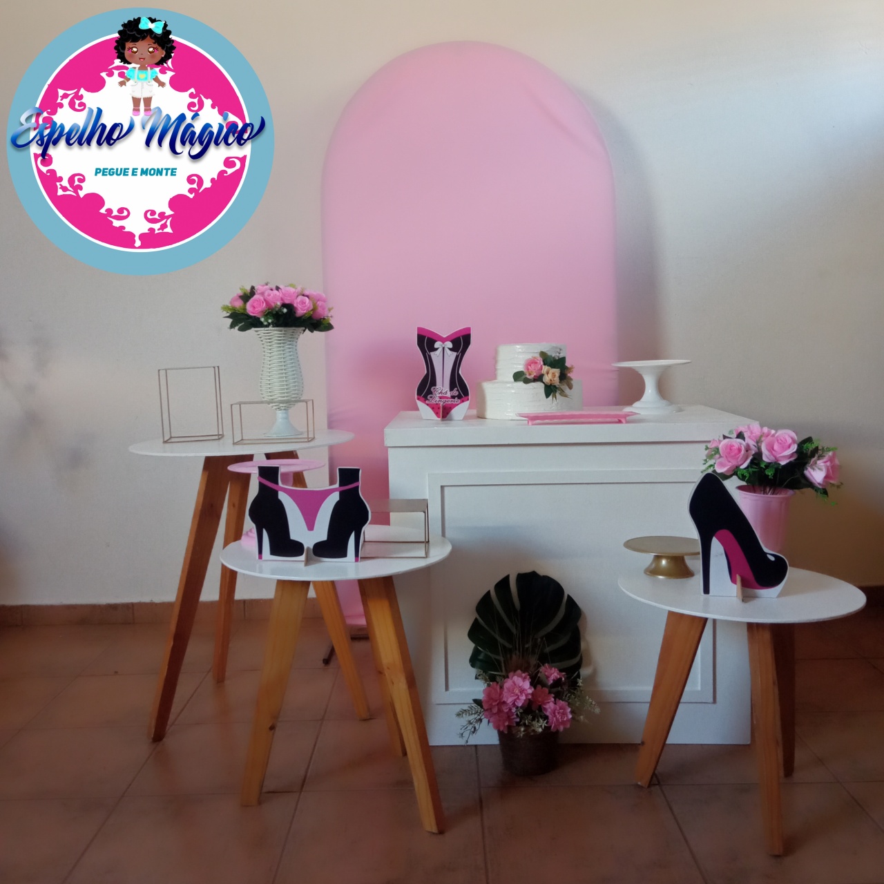 Decoraçao de Cha de Lingerie - Espelhomagicopeguemonte