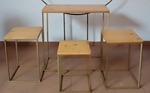 Quarteto Mesa Cubo Dourada - imagem 2