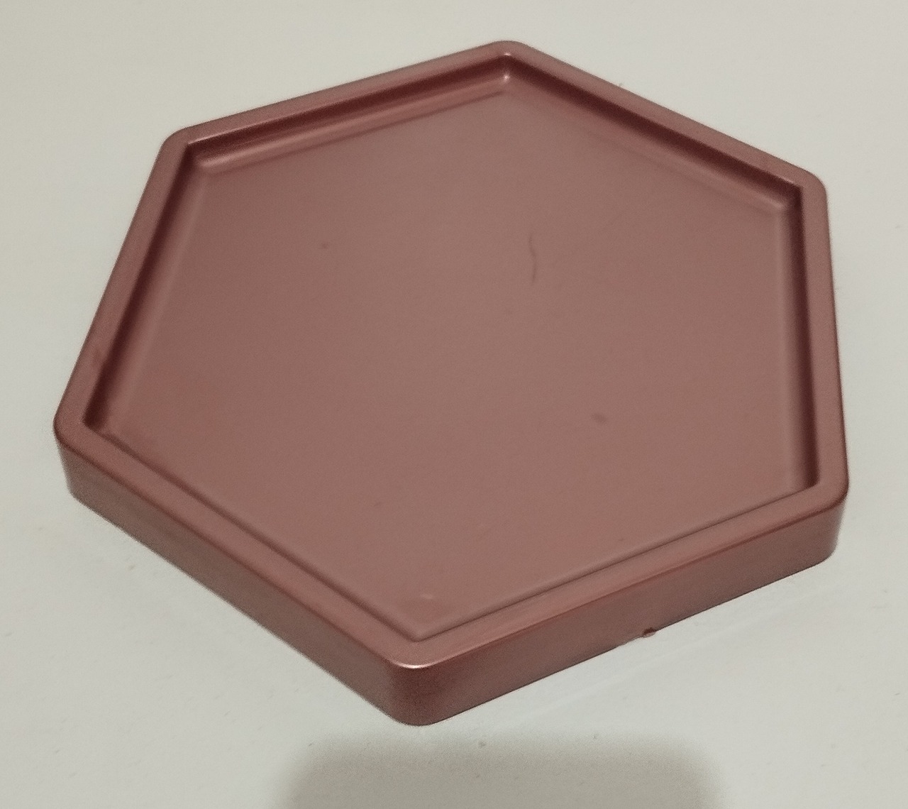 Bandeja Sextavada Grande Rose Gold  - Espelhomagicopeguemonte