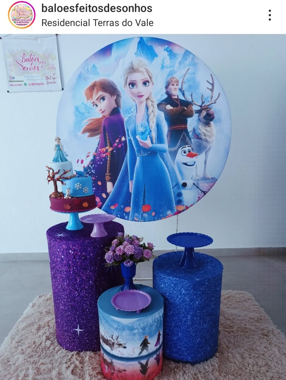 Kit Mini Table Frozen 1 - Baloesfeitosdesonhos 