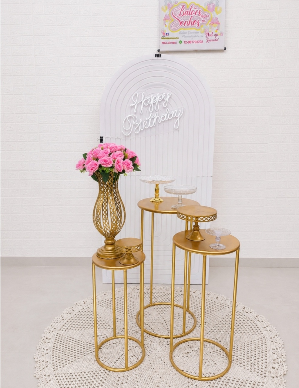 Kit Branco E Dourado Ok - Baloesfeitosdesonhos 