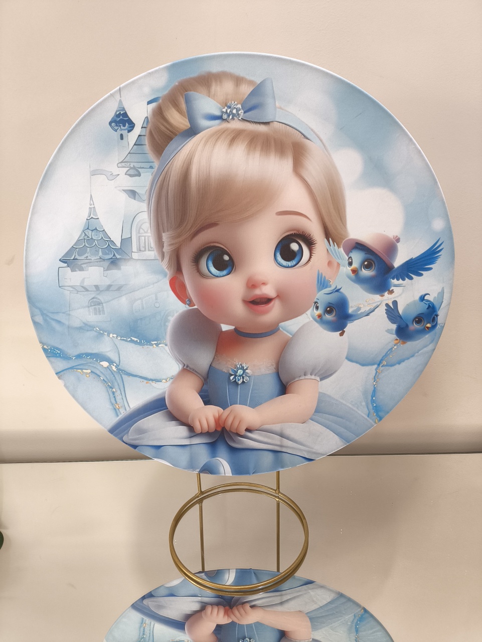 Mini Painel Cinderela Baby 50X50 - Baloesfeitosdesonhos 