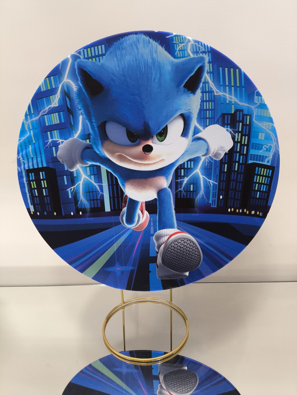 Mini Painel Sonic Azul 50X50 - Baloesfeitosdesonhos 