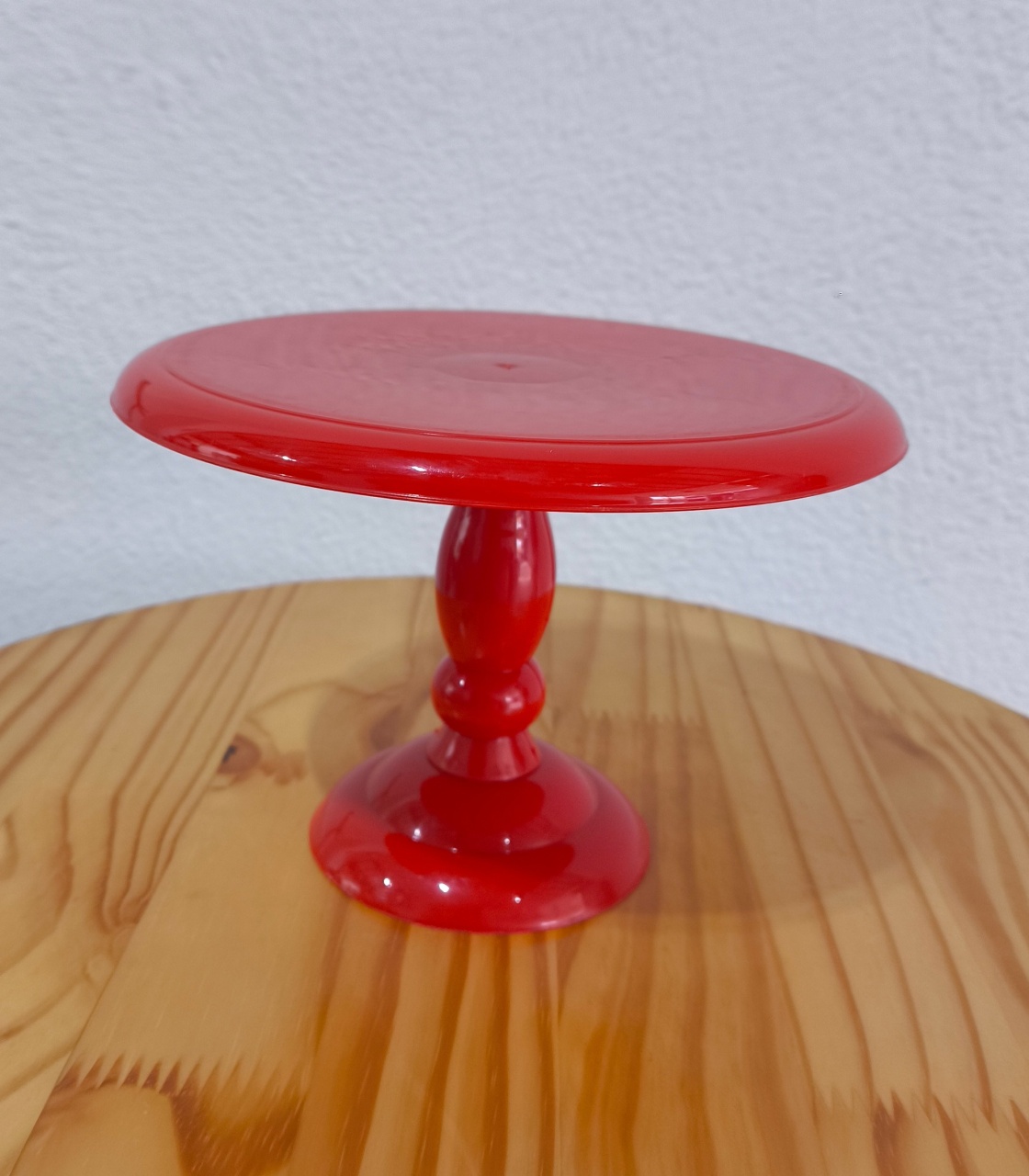Doceira Vermelho 15Cm Pedestal  - Baloesfeitosdesonhos 
