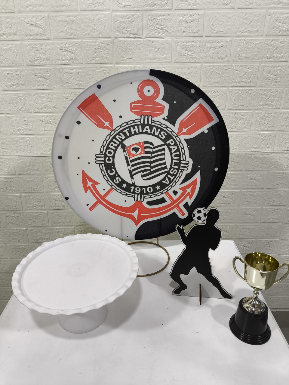 Kit de Mesa Corinthians 50X50 Ok - Baloesfeitosdesonhos 