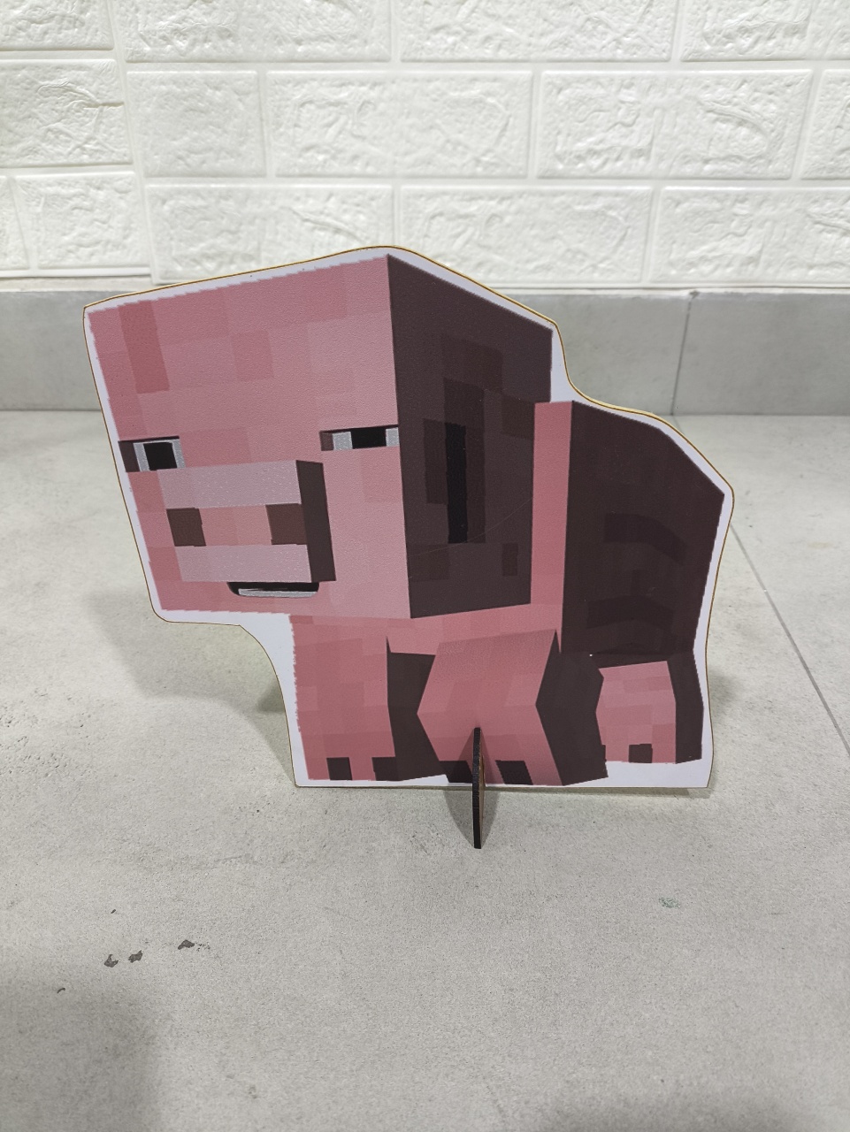 Display Simples 28 Cm Minecraft Porquinho - Baloesfeitosdesonhos 