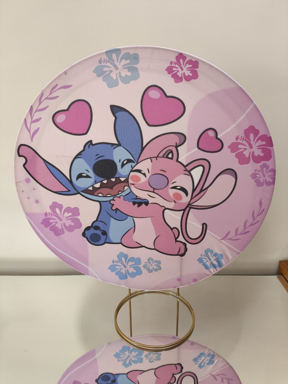 Mini Painel Stich E Angel 50X50 - Baloesfeitosdesonhos 